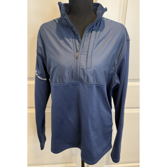 Peter Millar Tops - Peter Millar Women's Blue Fleece Lined 1/4 Quarter Zip Pullover Sz Large